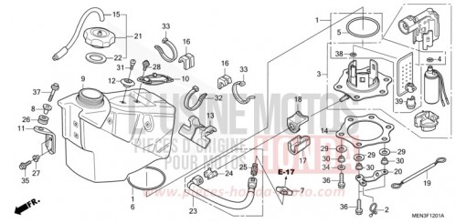 KRAFTSTOFFTANK (CRF450RB/C) CRF450RC de 2012